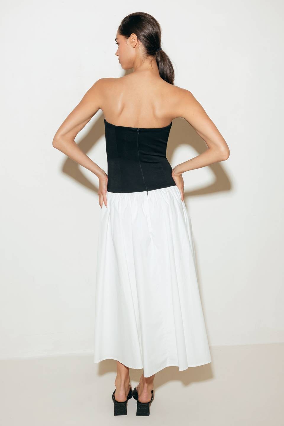 Solid Midi Dress