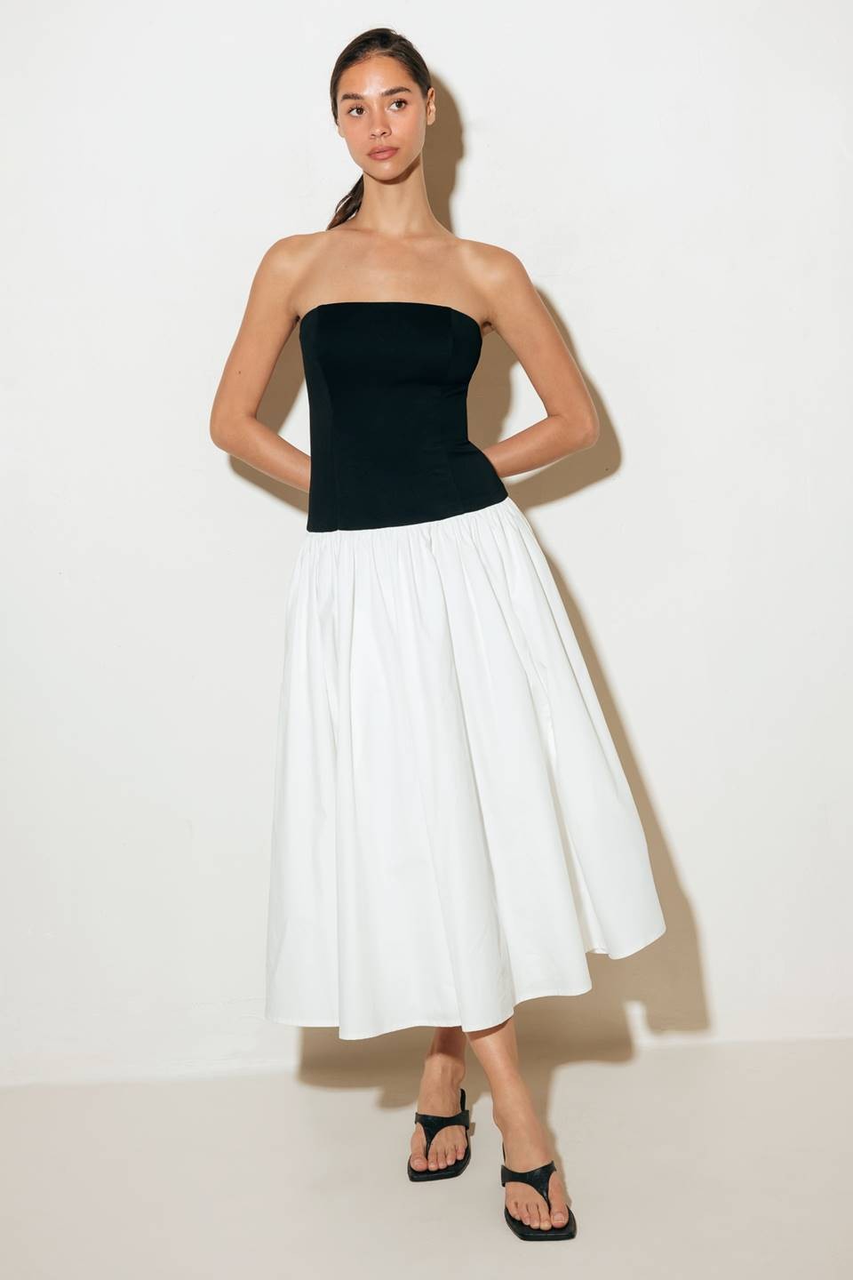 Solid Midi Dress