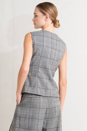 Plaid Woven Vest