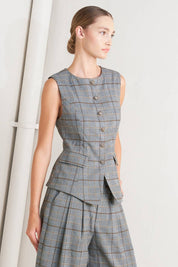 Plaid Woven Vest
