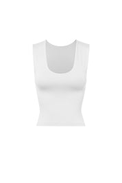 White Lined Basic Top