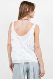 Textured Fringe Top