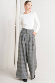 Woven Plaid Pant