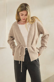 Soft Knit Tie Cardigan