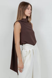 Chocolate Scarf Top