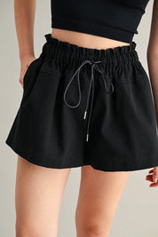 Black Drawstring Shorts