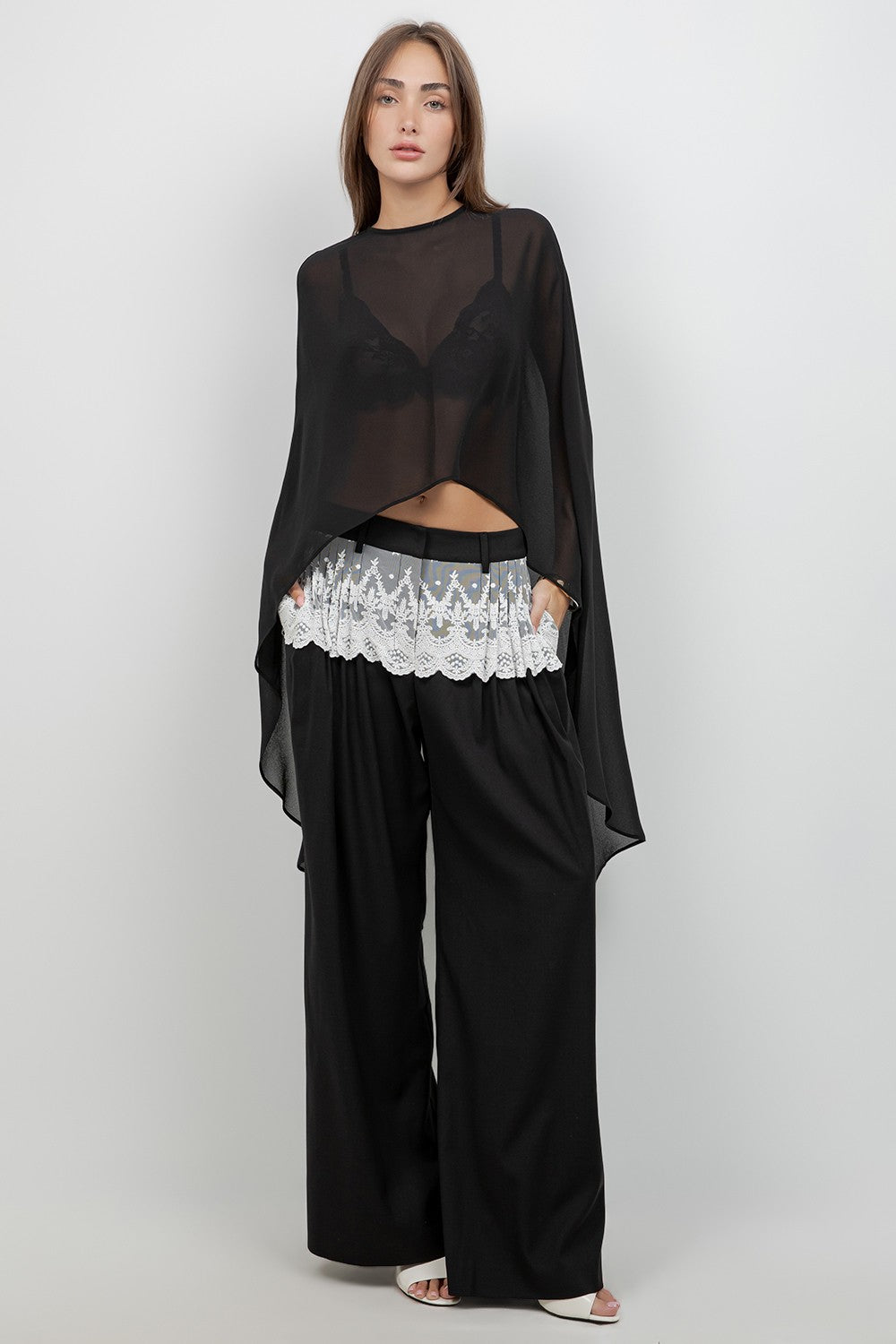 Lace Waist Pants