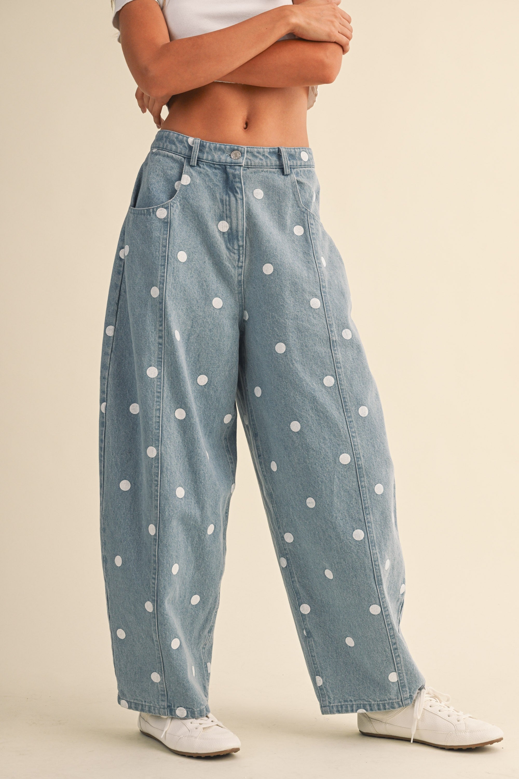 Polkadot Barrel Pants