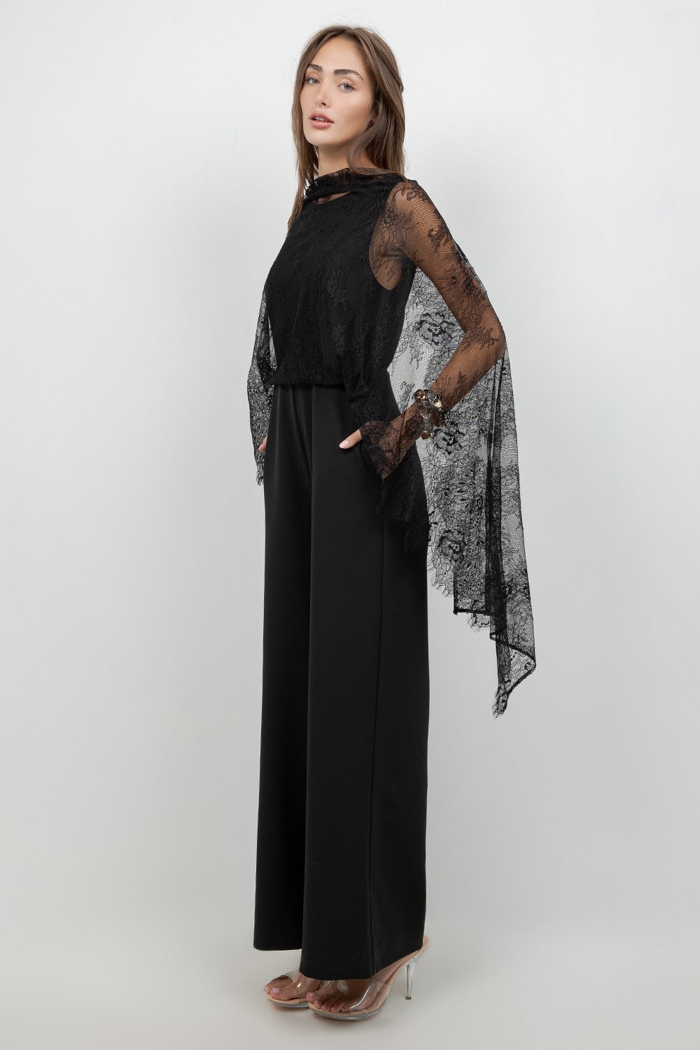 Lace Scarf Jumpsuit