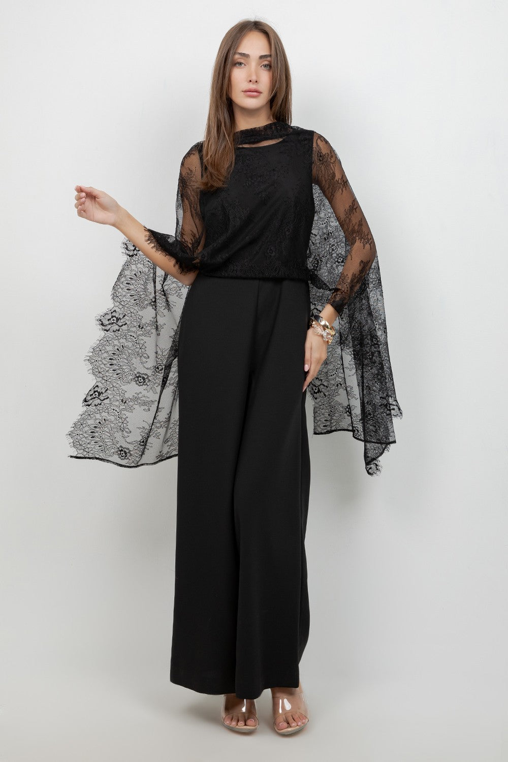 Lace Scarf Jumpsuit