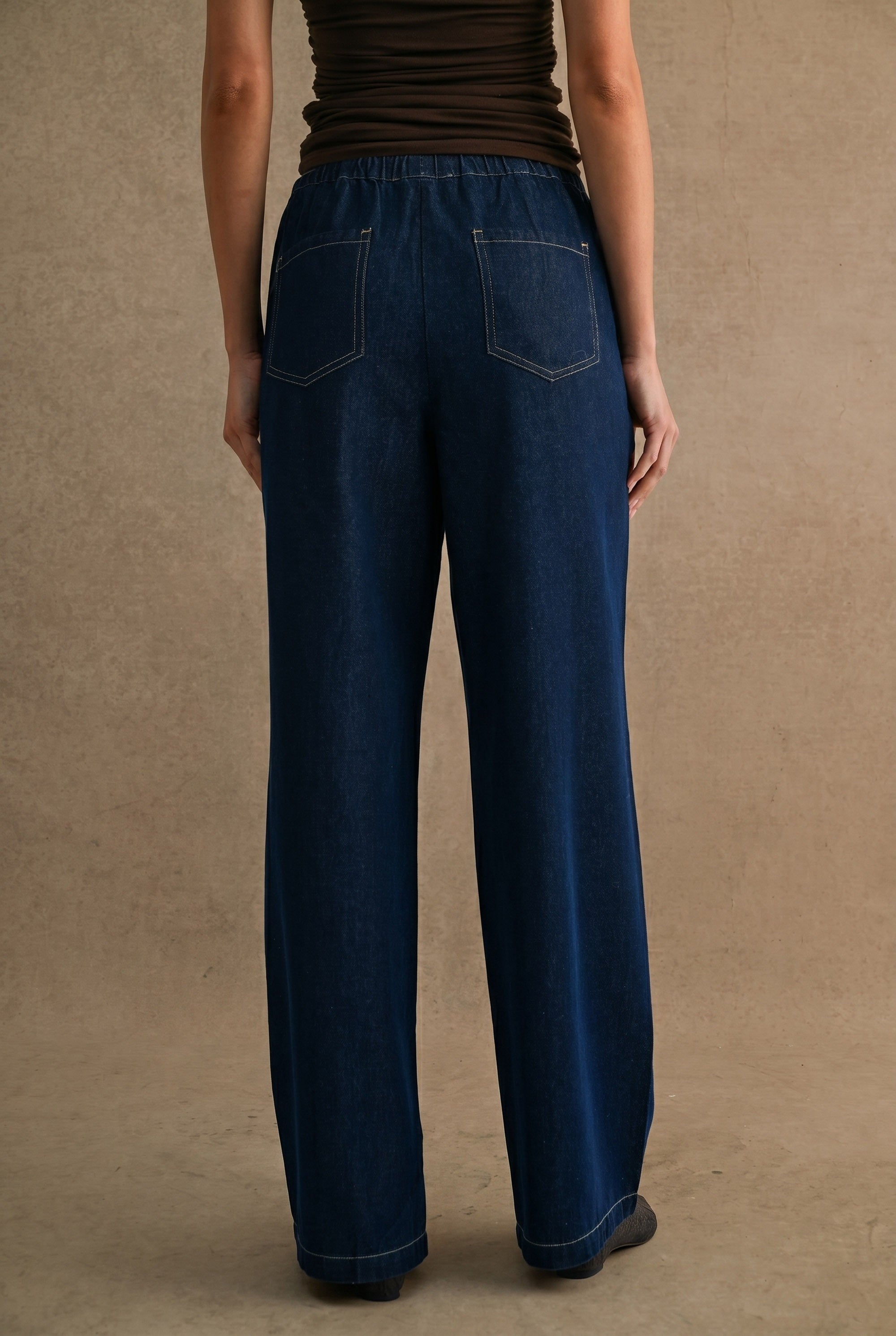 Denim String Pants