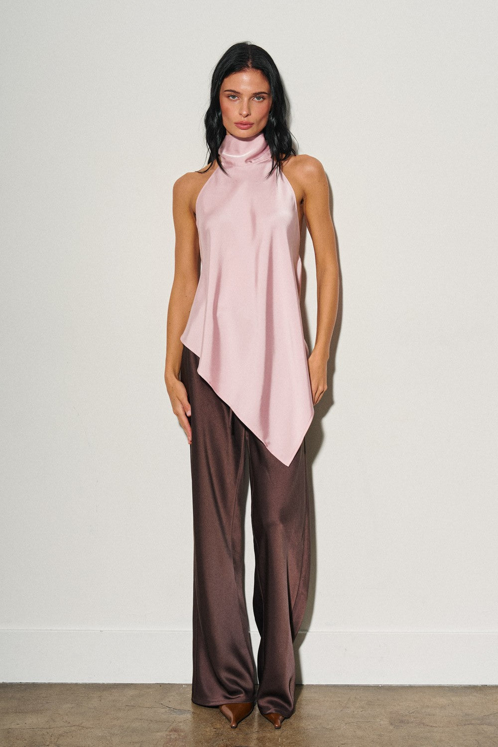 Open Back Satin Top