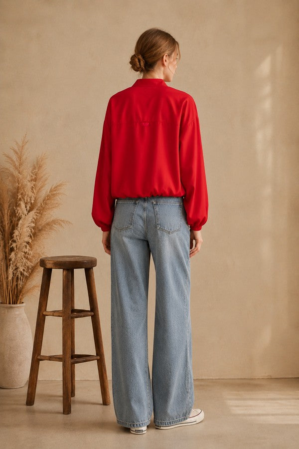Red Bomber Jacket