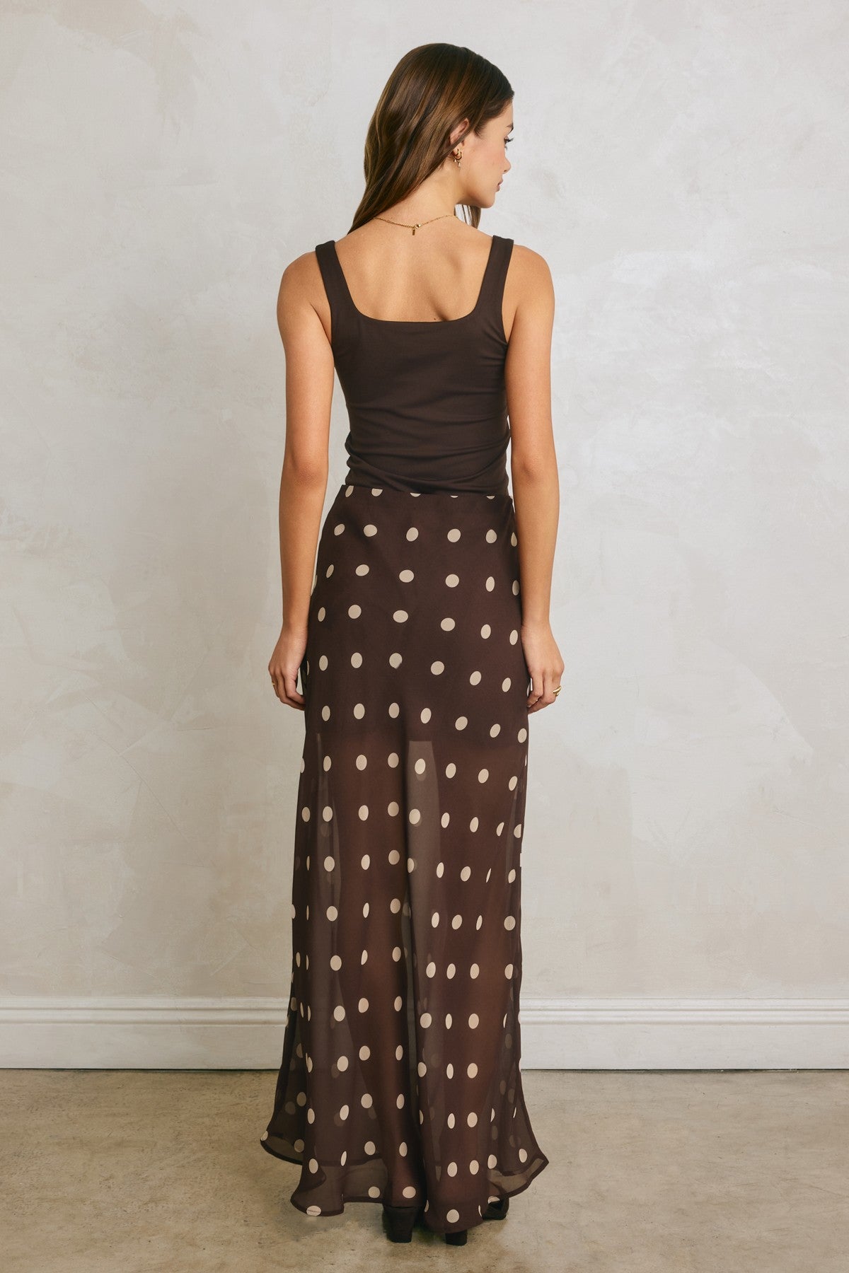 Chocolate Polka Skirt