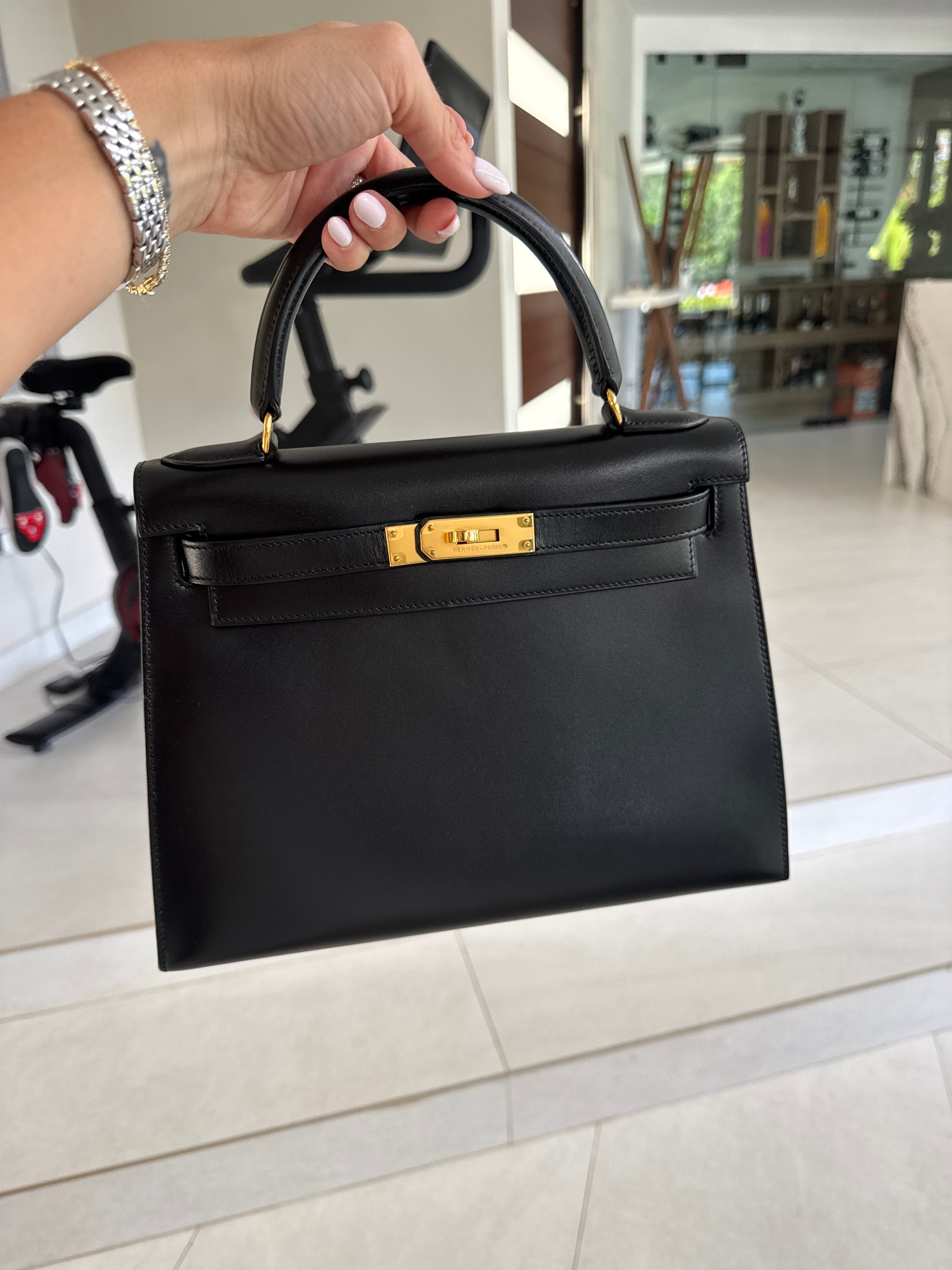 Hermes Kelly 28 Vintage Box Leather