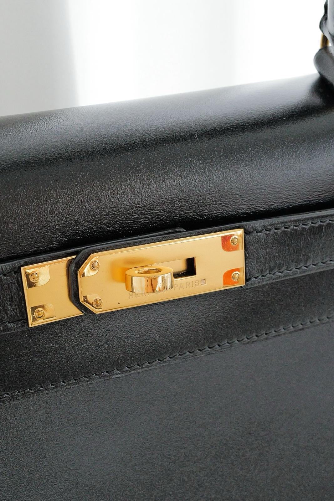 Hermes Kelly 28 Vintage Box Leather