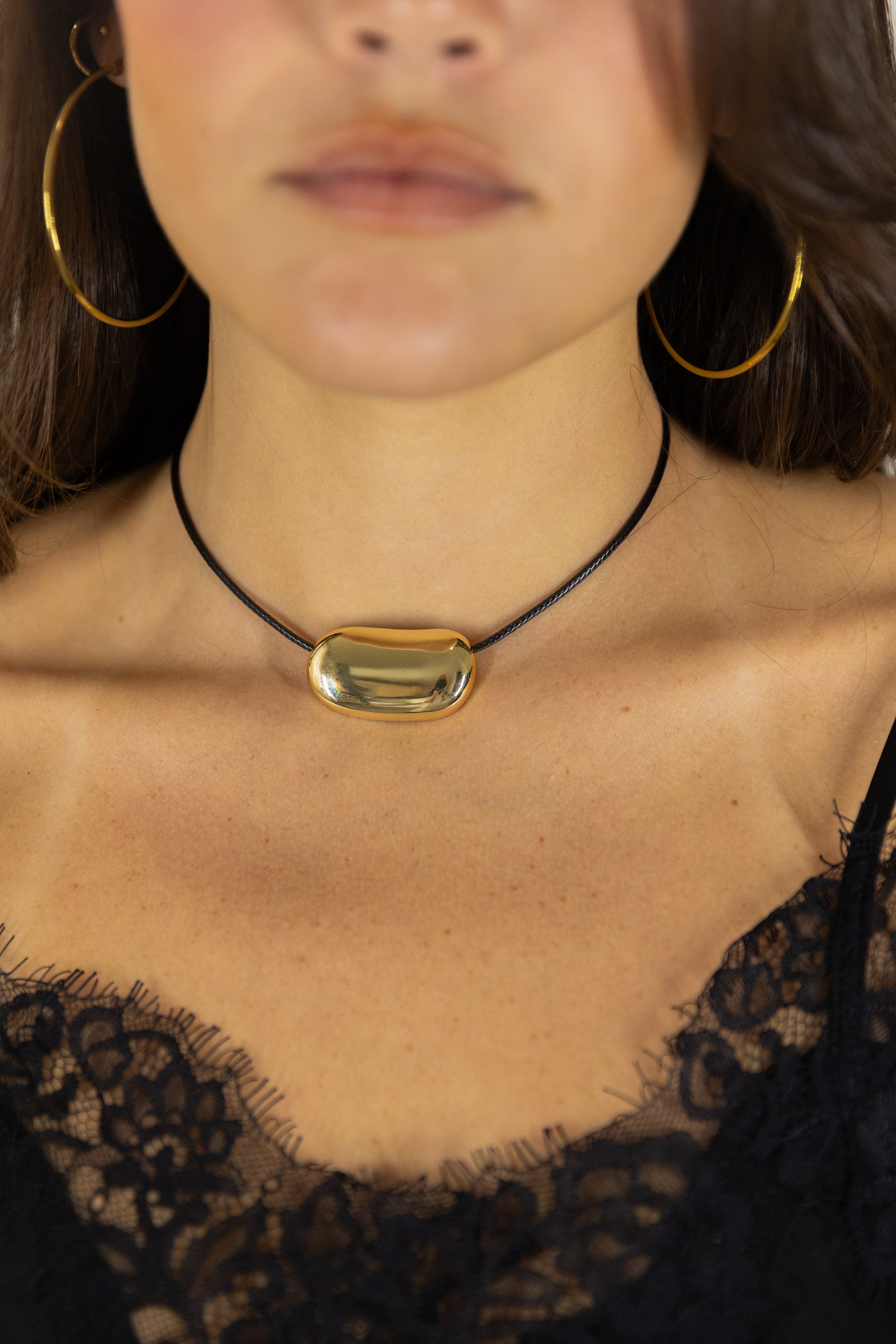 Gold Bean Pendant