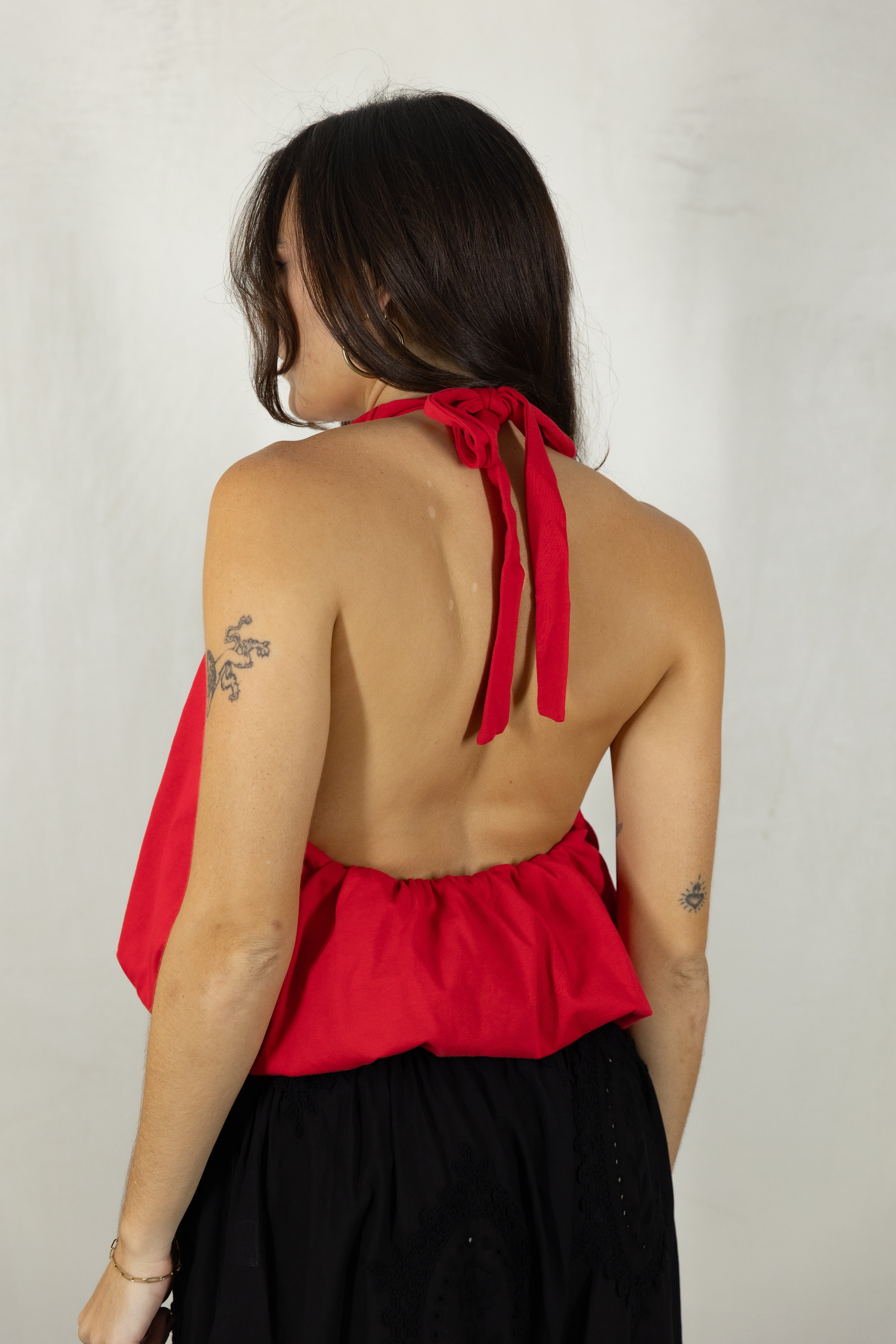 Red Hem Top