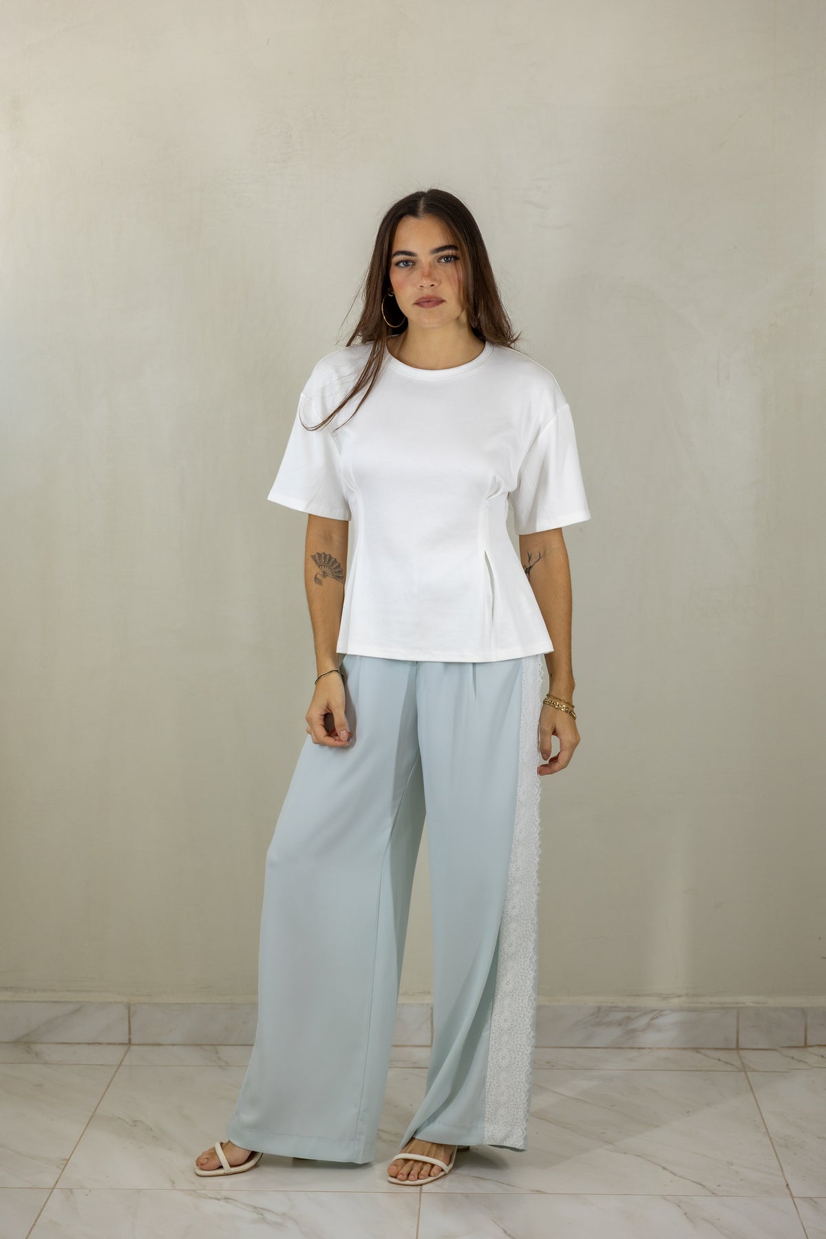 Blue Lace Pants