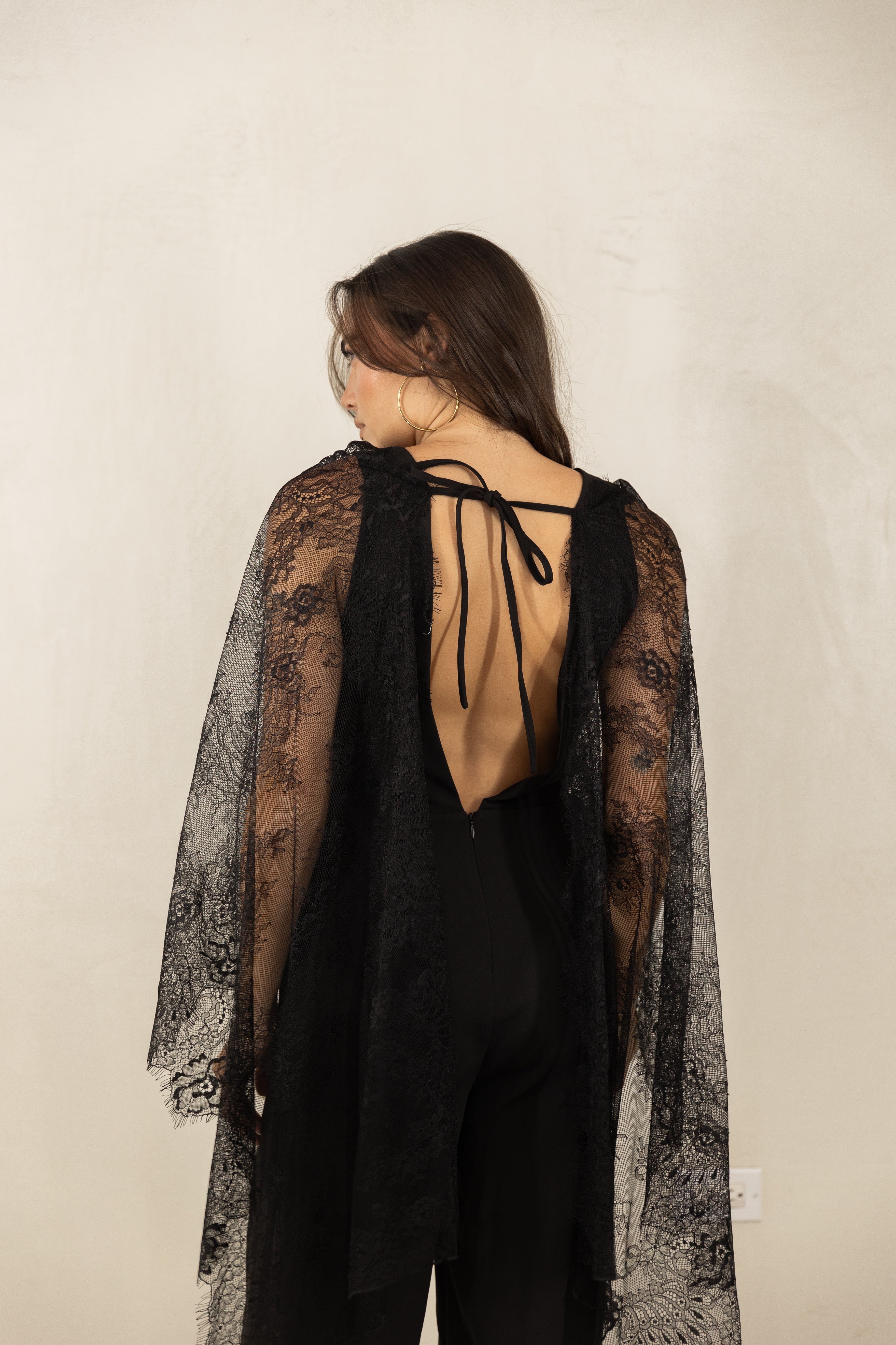 Lace Scarf Jumpsuit