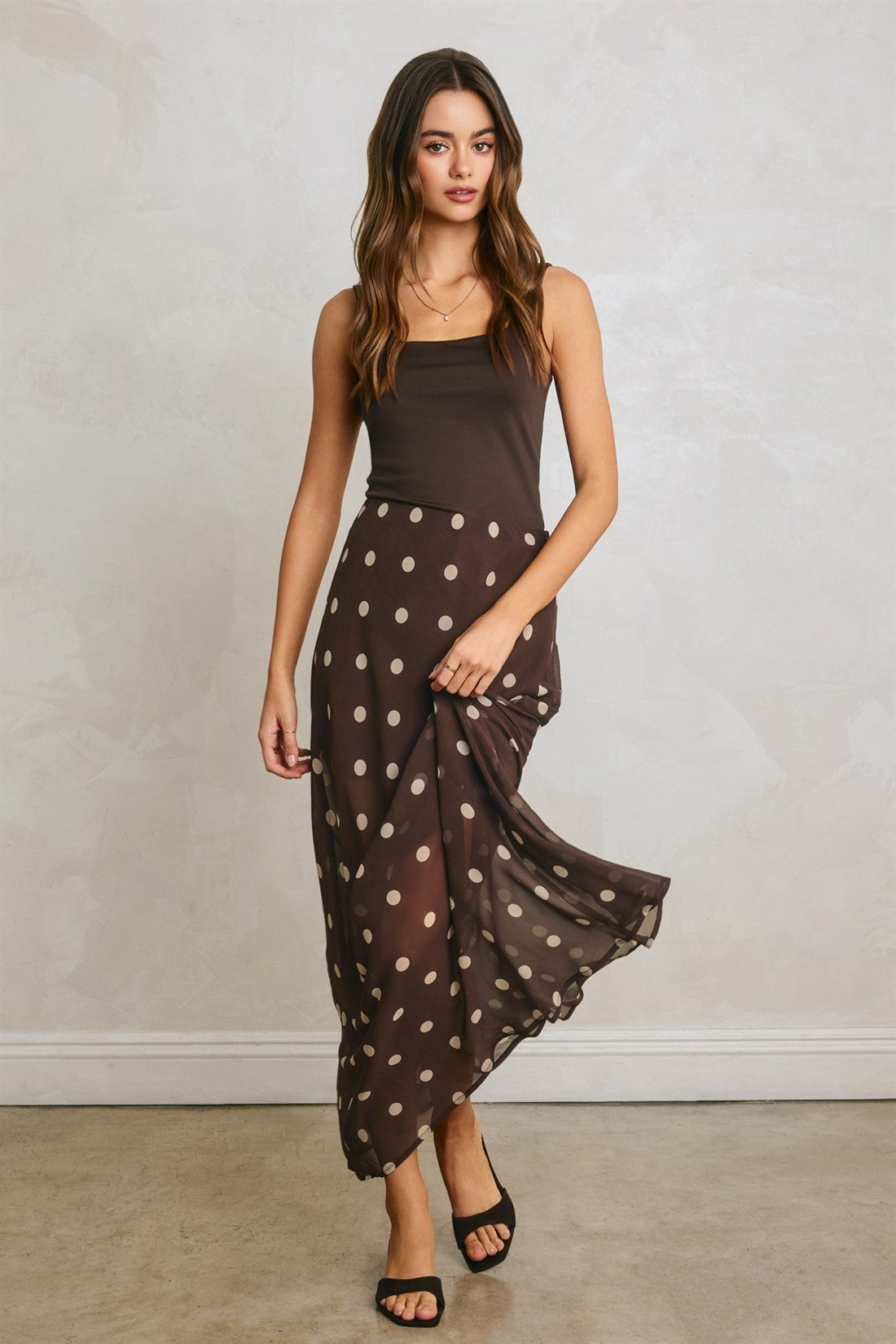Chocolate Polka Skirt
