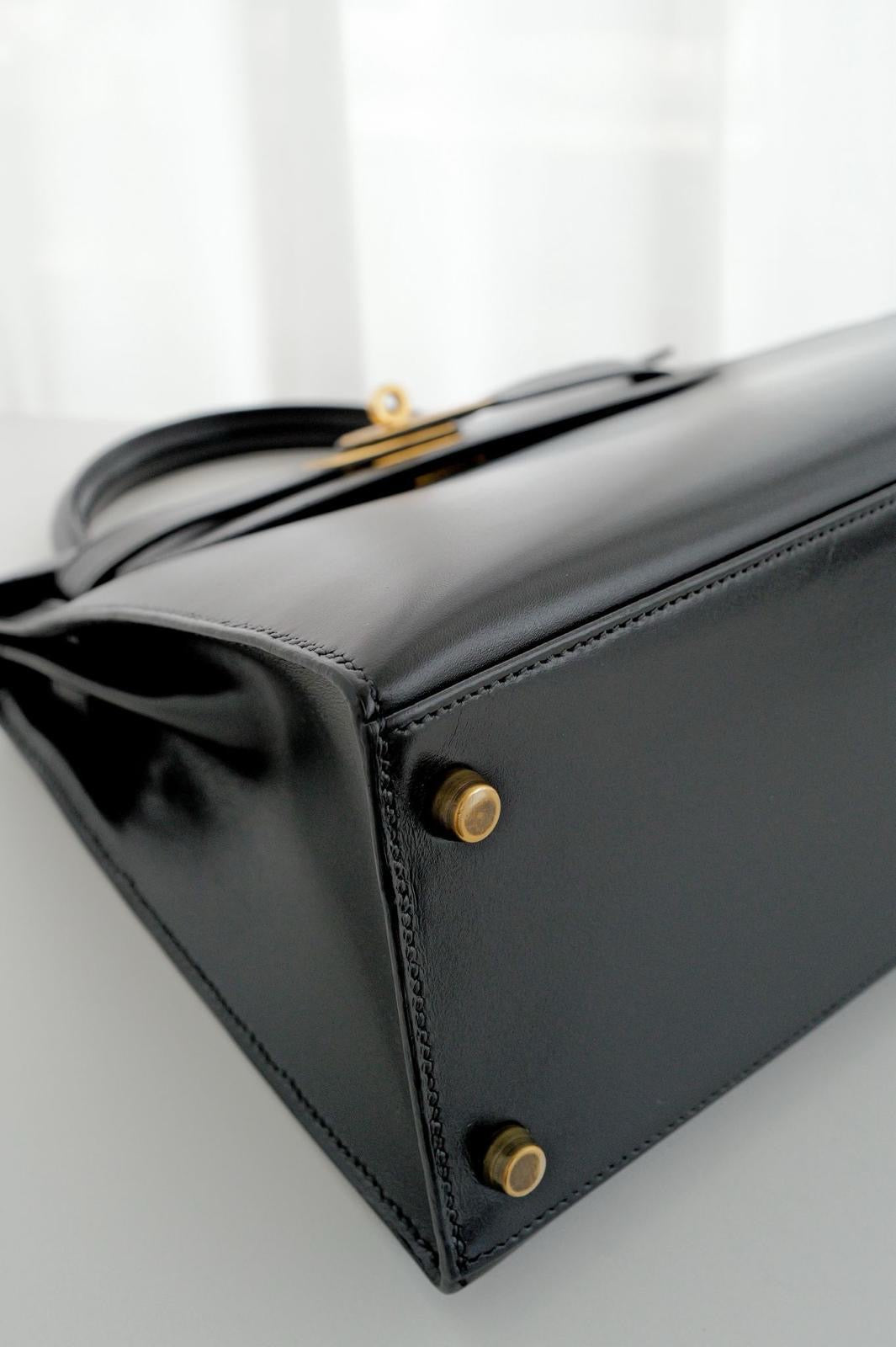 Hermes Kelly 28 Vintage Box Leather