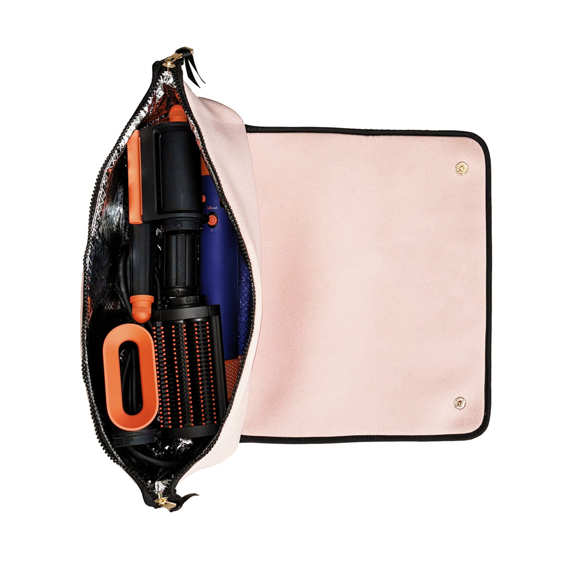 Hair Tools Travel Case with Heat-Resistant Mat Pink/Blush