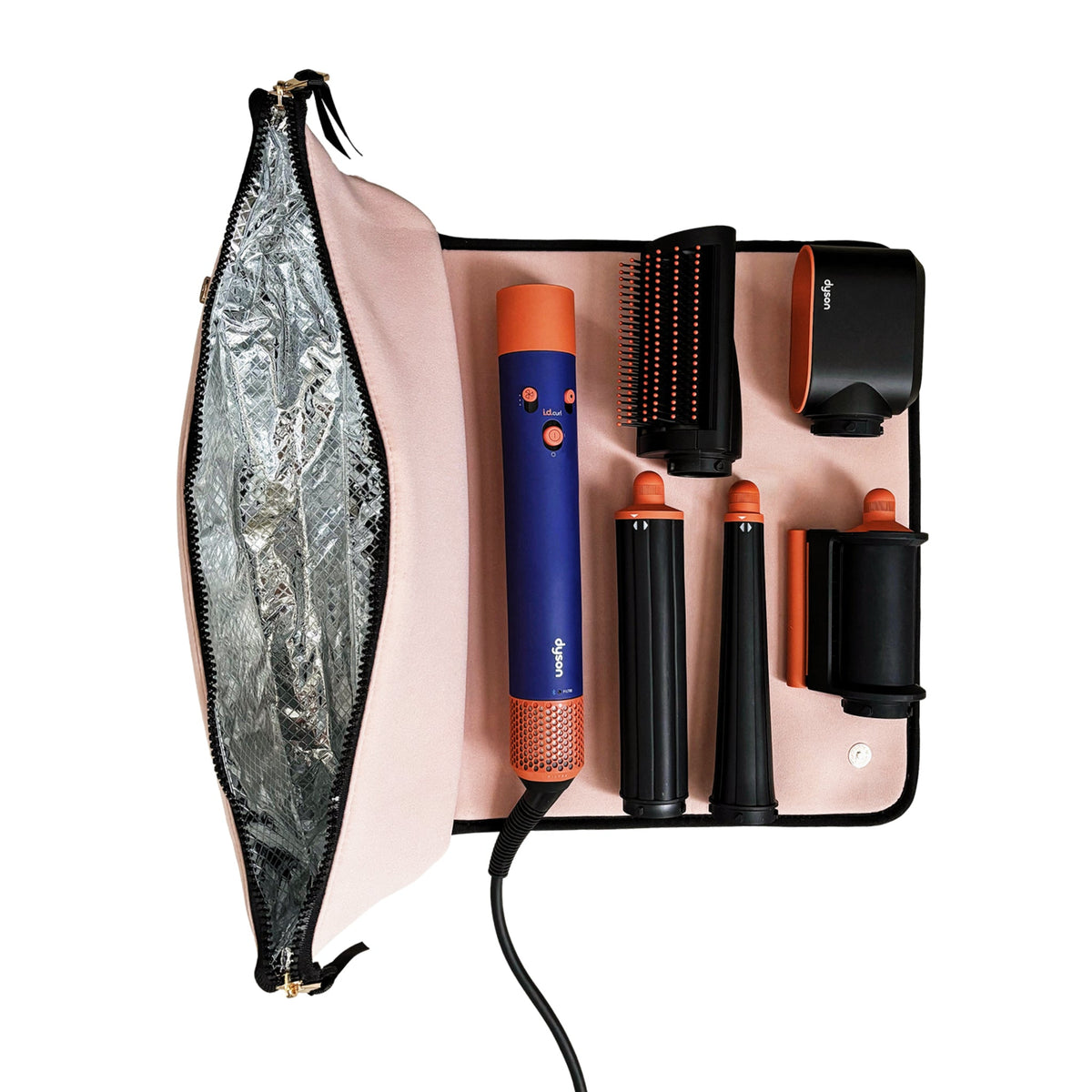 Hair Tools Travel Case with Heat-Resistant Mat Pink/Blush