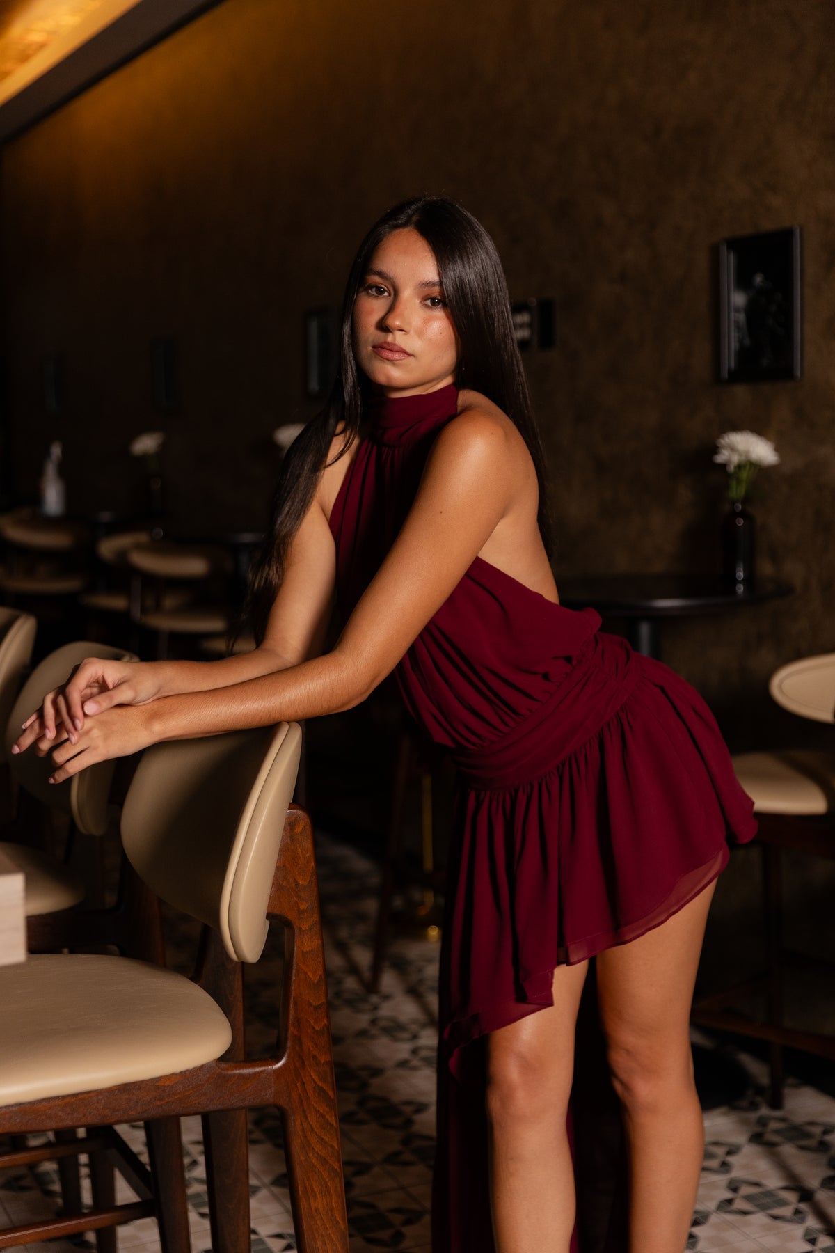Asymmetric Chiffon Dress
