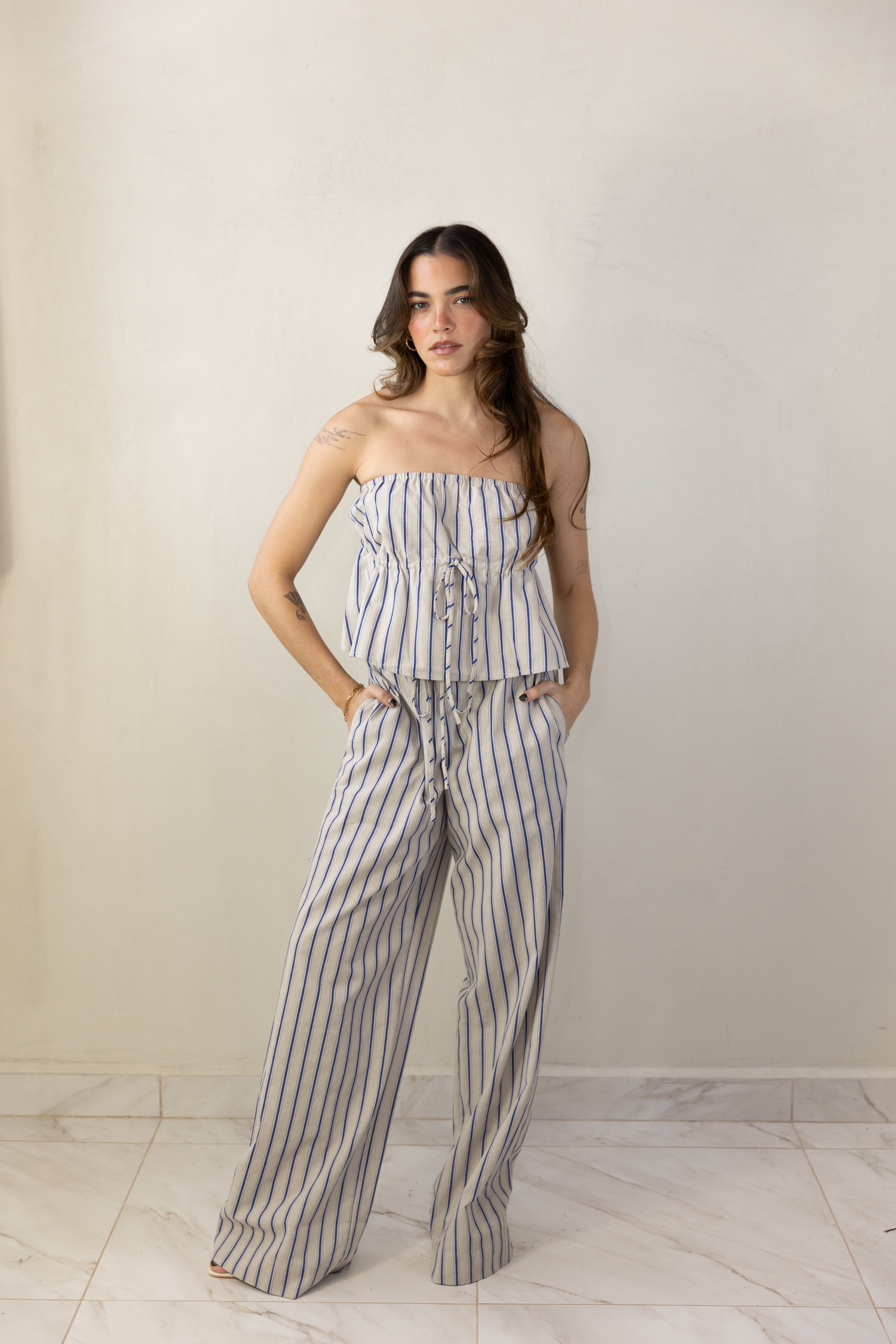 SHADES OF BLUE STRIPED SET