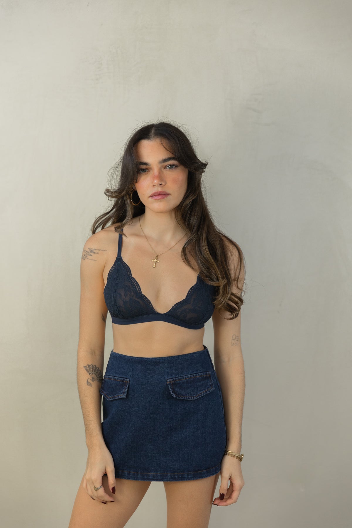 Navy Lace Bralette