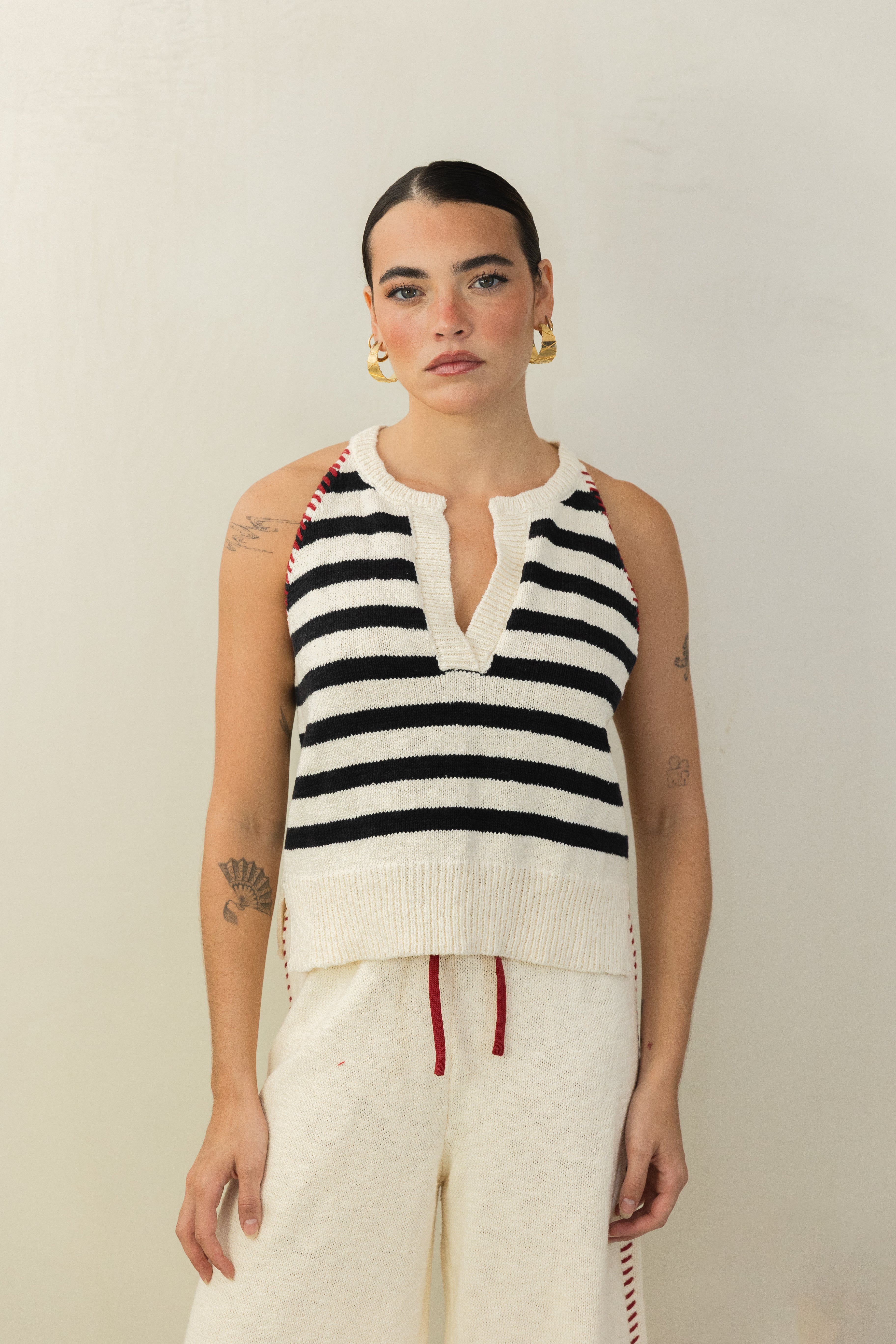 Striped Knitted Top
