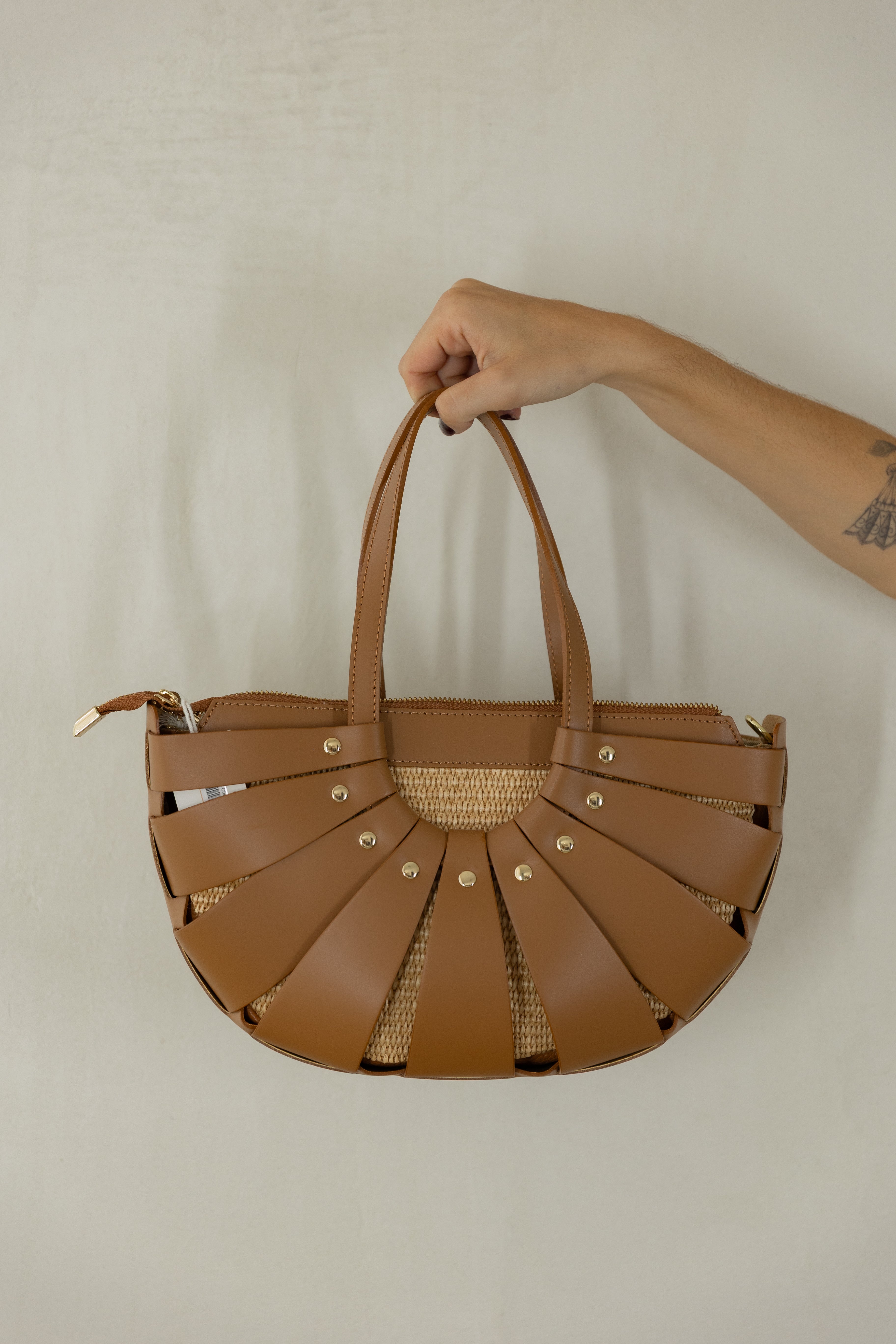 Pre Loved Raffia Shoulder Bag - unworn