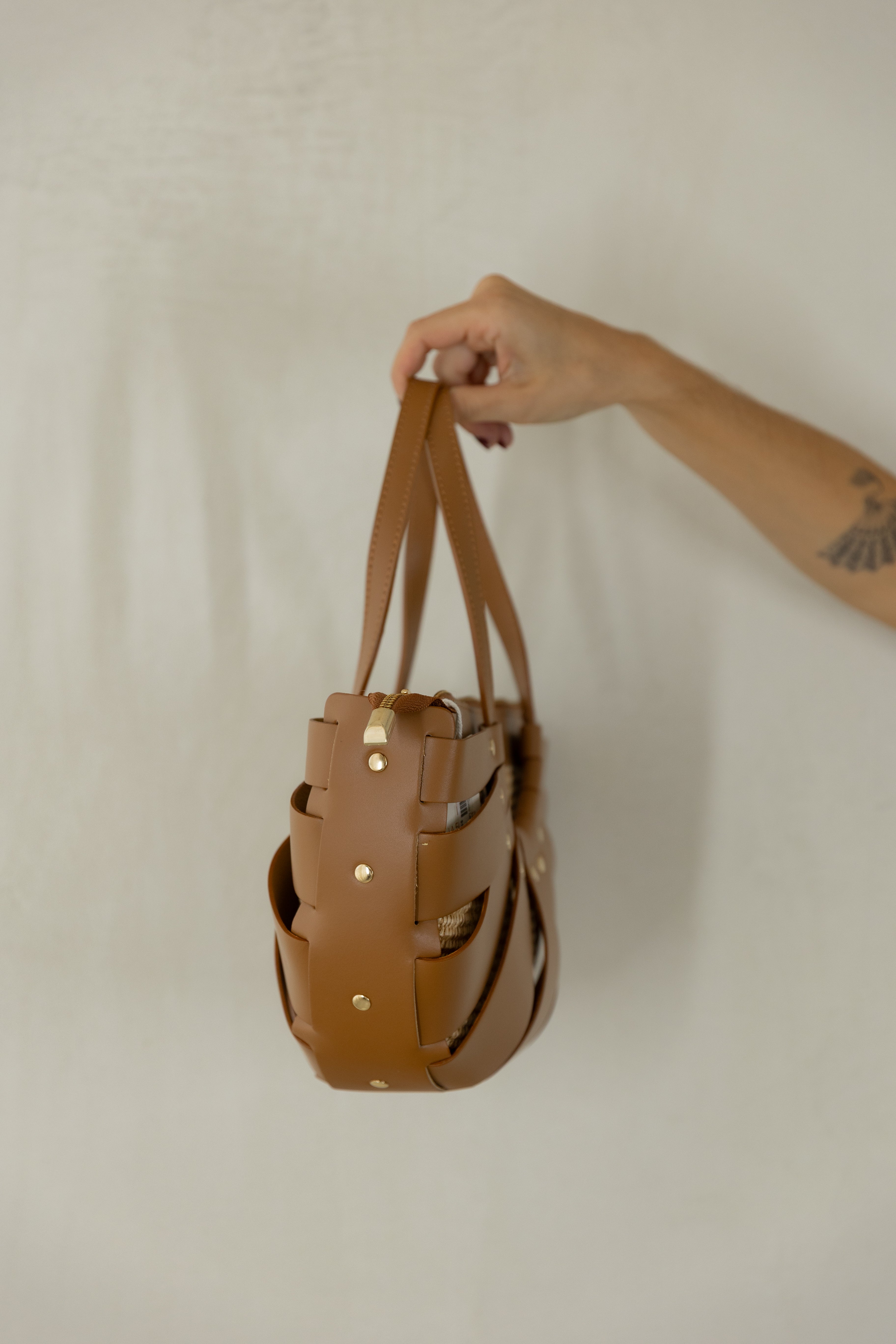 Pre Loved Raffia Shoulder Bag - unworn