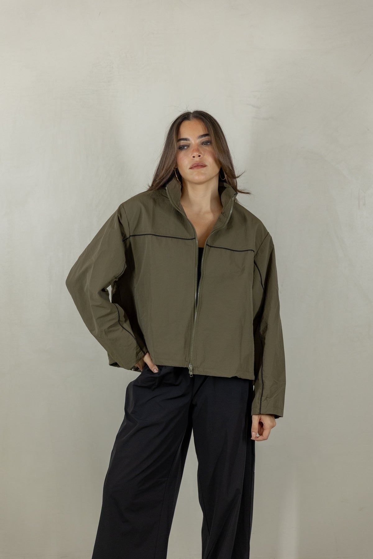 Olive Black Jacket