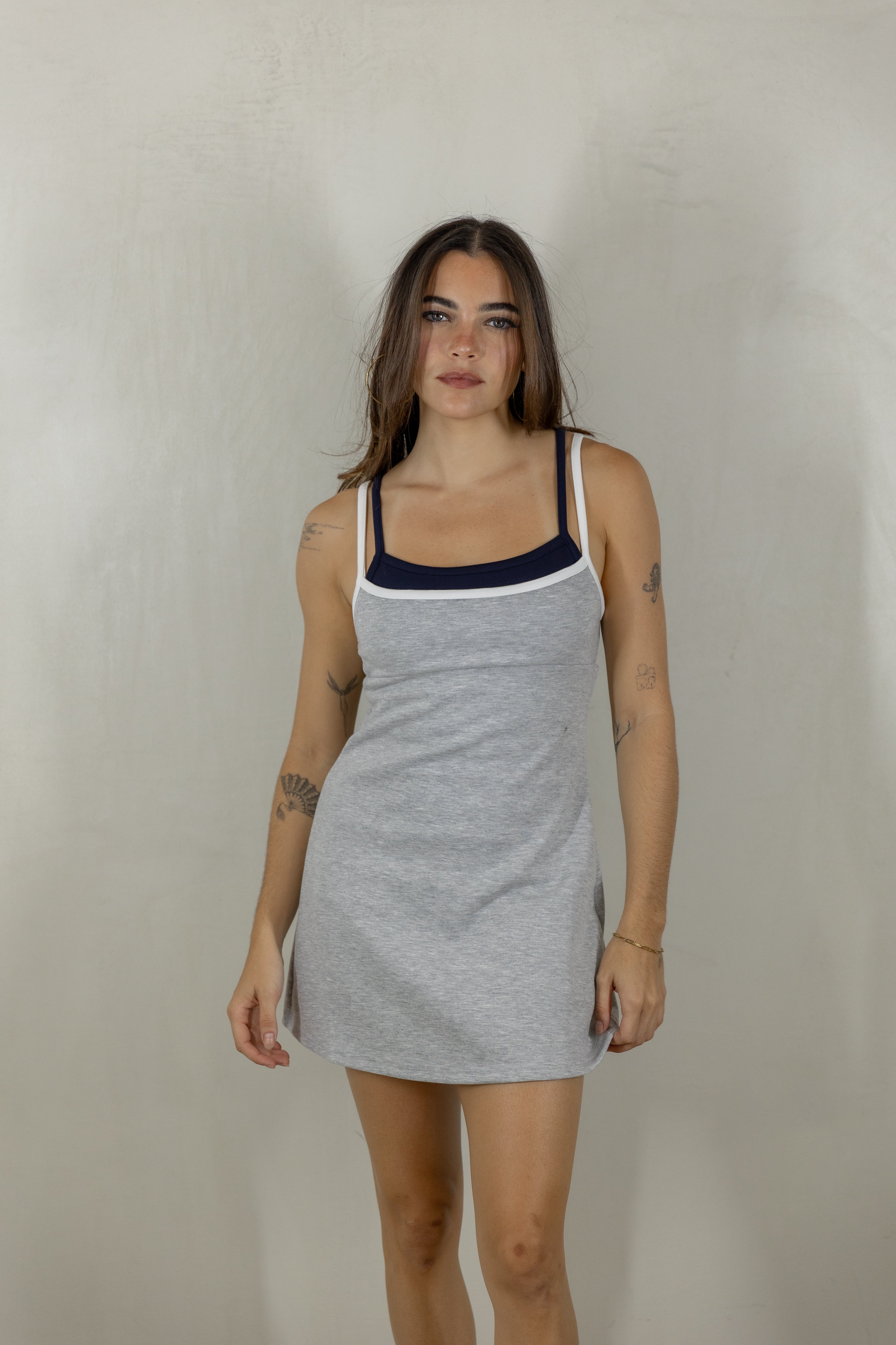 Contrast Layered Romper