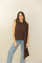 Chocolate Scarf Top