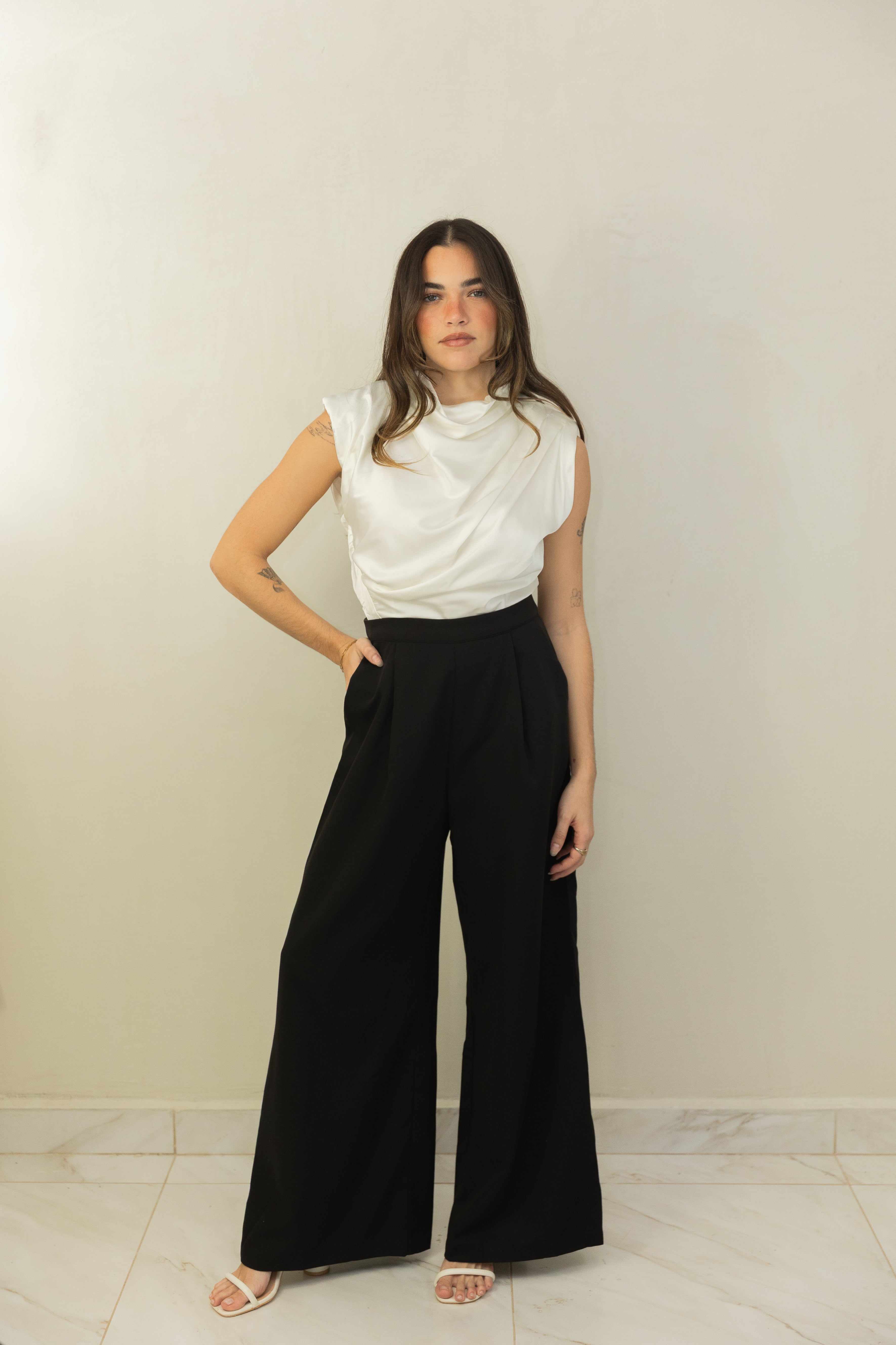Cowl Neck Jumpsuit