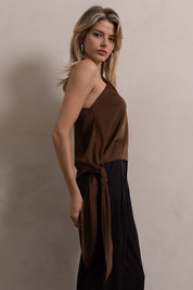Satin Knot Top