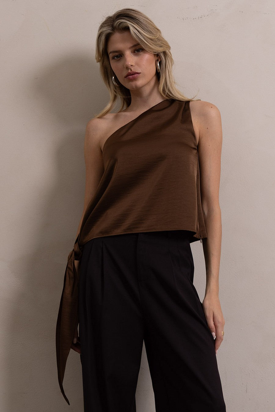 Satin Knot Top