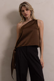 Satin Knot Top