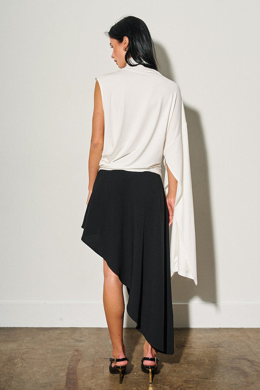 Black Asymmetrical Skirt