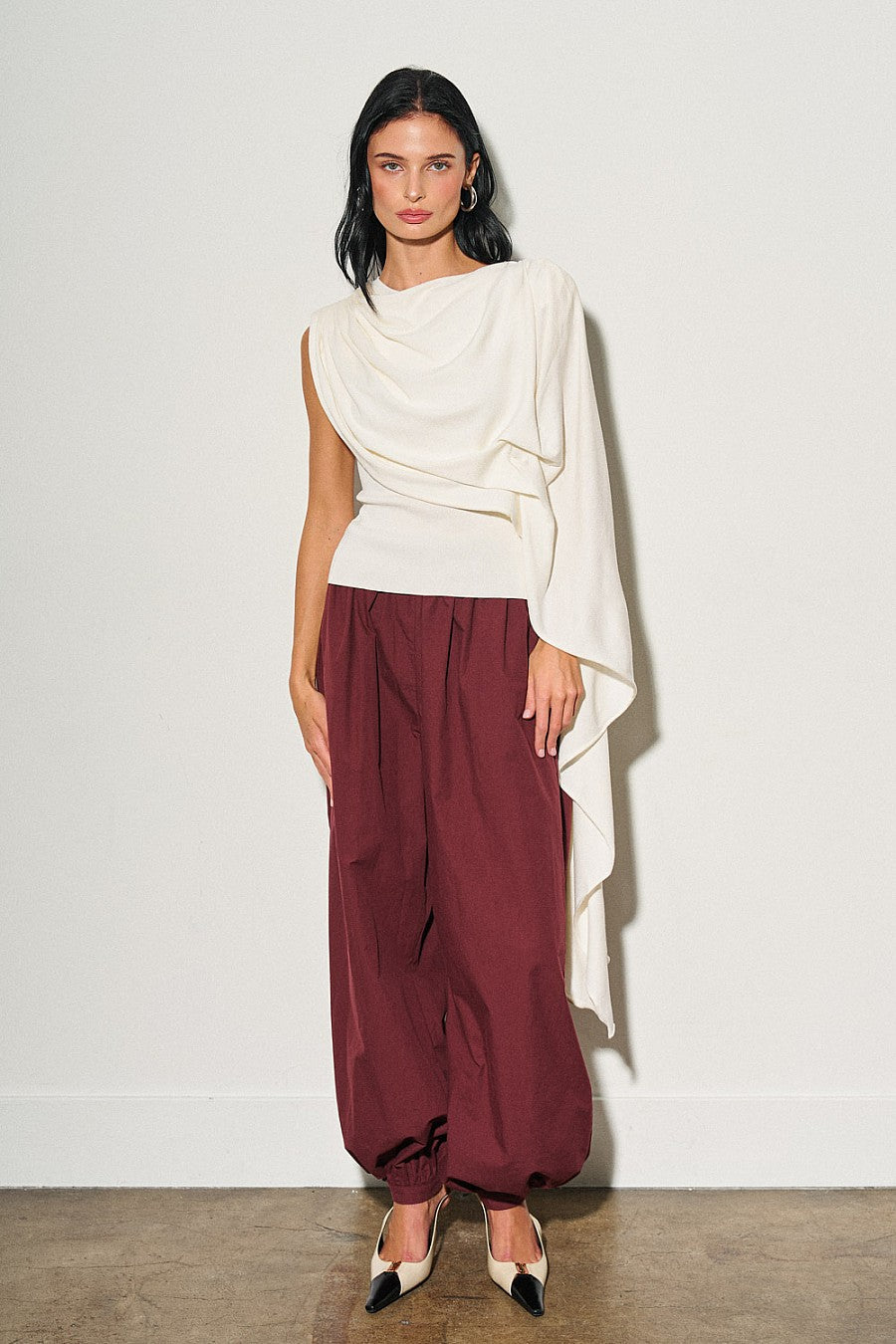 Draped Scarf Top