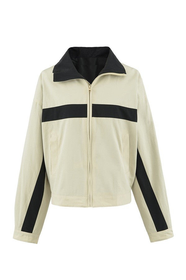 Contrast Windbreaker Jacket