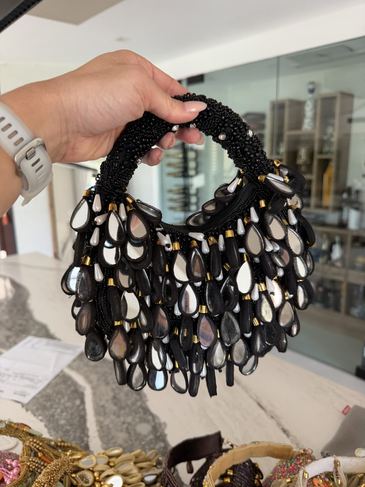 Black Hobo Bag — Plum