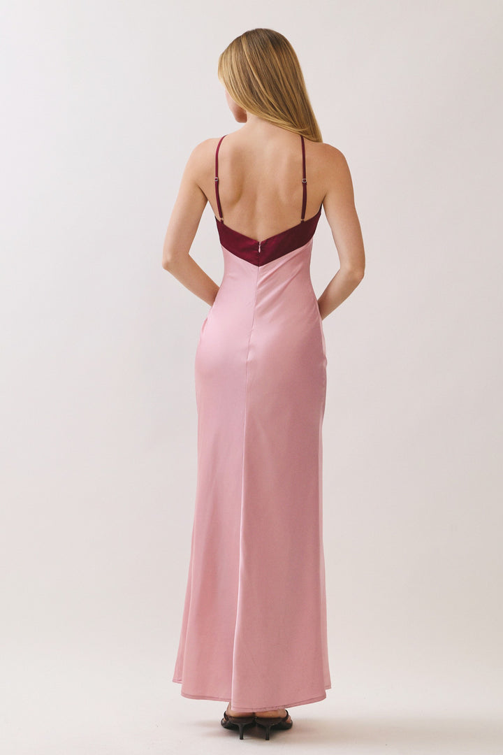 Pink Satin Dress