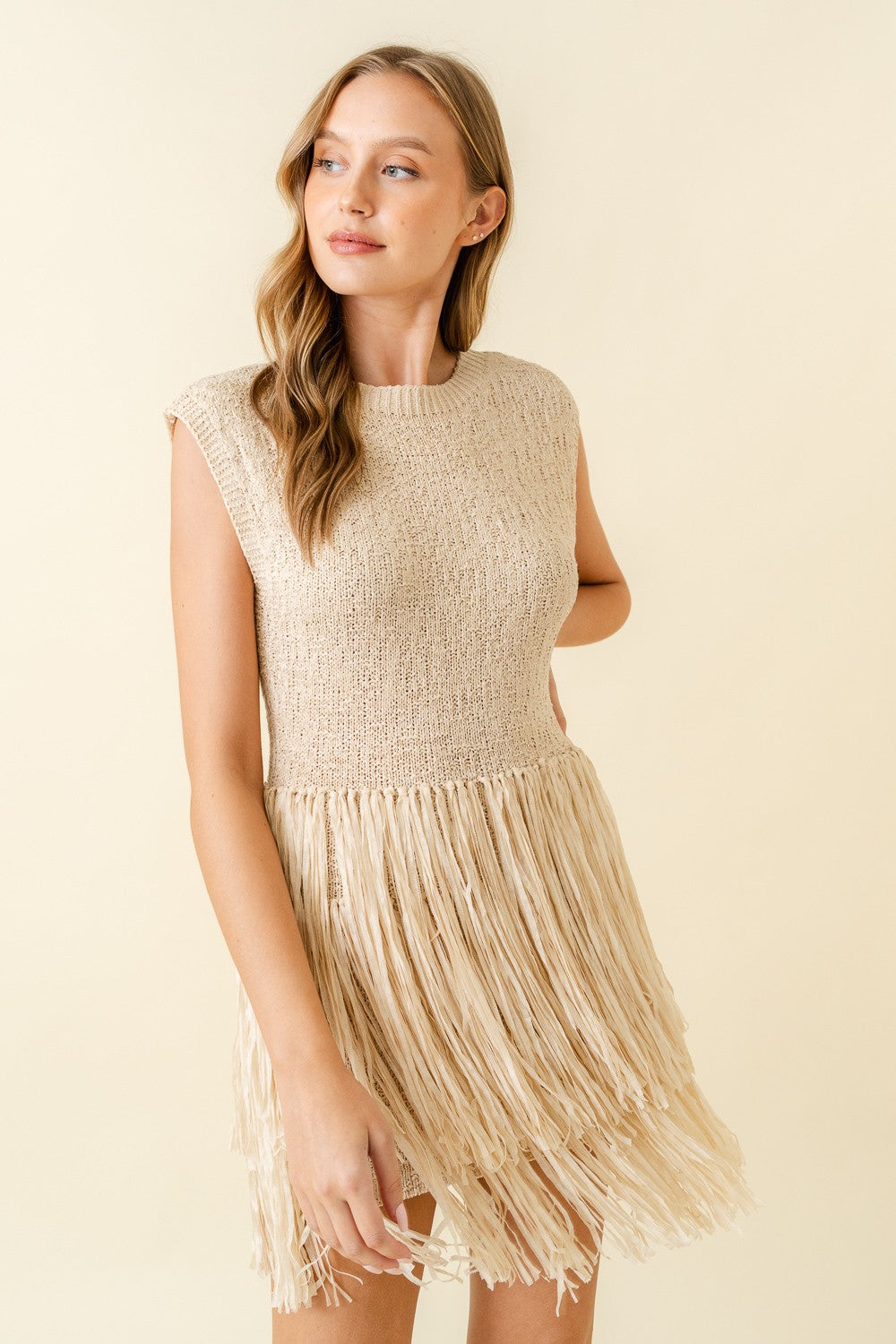 Fringe Knit Dress