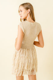 Fringe Knit Dress