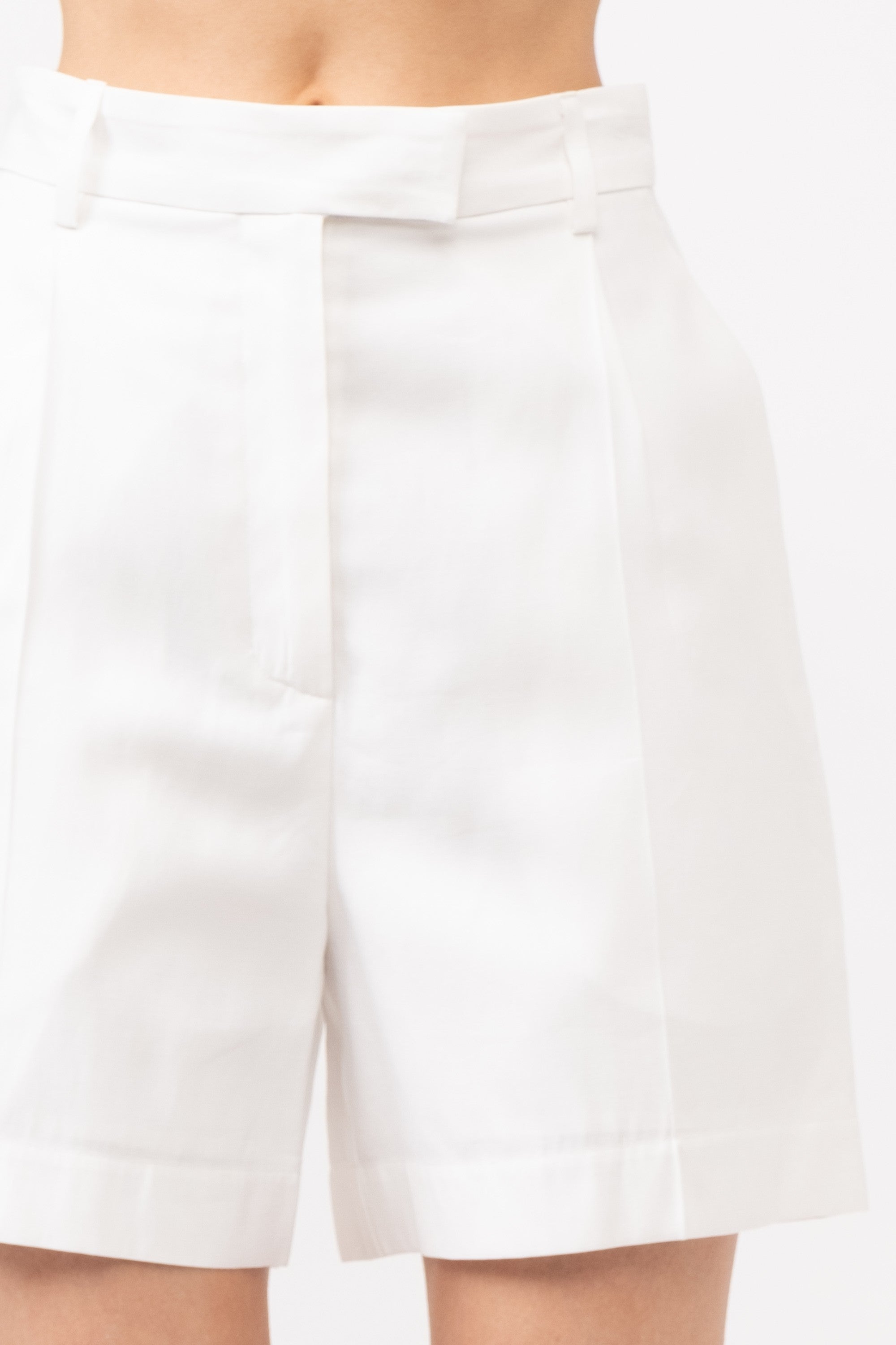 White Linen Shorts