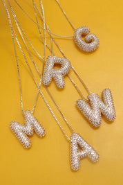 Rhinestone Bubble Initial